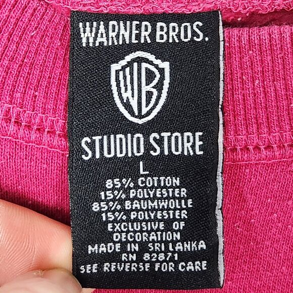 Vtg 90s Tweety Bird‎ Sweater Womens L Embroidered Looney Tunes Warner Bros Pink - Picture 10 of 10